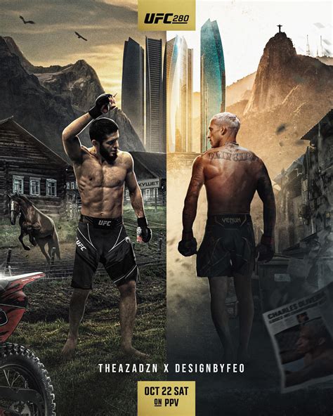 Ufc Makhachev Vs Oliveira Poster Designbyfeo Theazadzn R Ufc