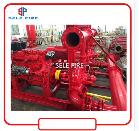 Ulfm Listed 750gpm Fire Fighting System Split Case Fire Pump Mounted Diesel Jockey Pump Ulfm