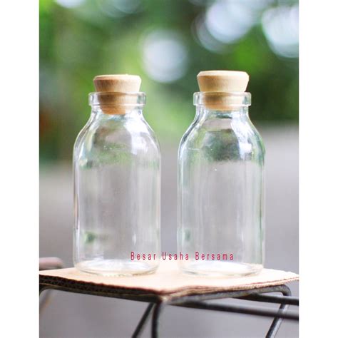 Jual Botol Kaca Ml Tutup Kayu Gabus Kerajinan Souvenir Handmade