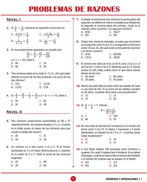 Razones Y Proporciones Problemas Resueltos Blog Del Profe Alex