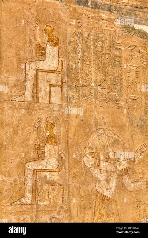 Reliefs Chapel Of Anubis Hatshepsut Mortuary Temple Deir El Bahri