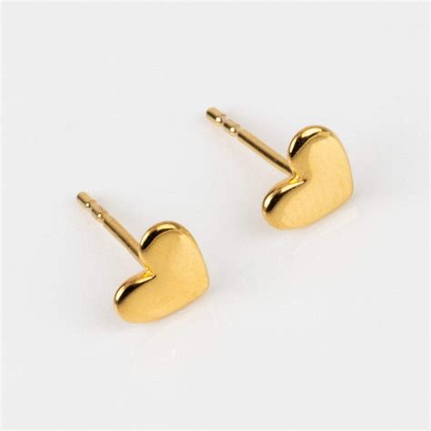 Solid Gold Heart Earrings – local eclectic