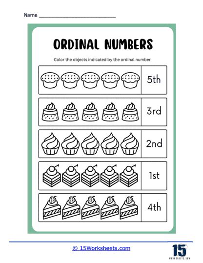 Ordinal Numbers Worksheets 15