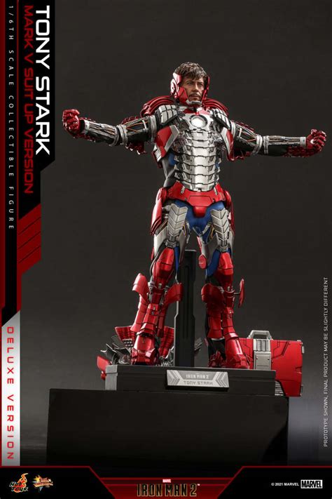 Hot Toys MMS600 鋼鐵人2東尼史塔克 馬克5 著裝版本Tony Stark Mark V Suit up Version 1 6 比例收藏級人偶 豪華版