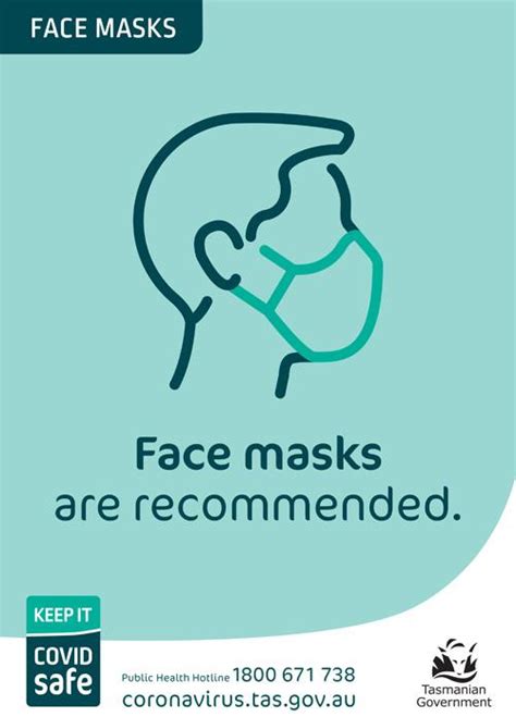 Face Masks Recommended Posters Tasmanian Department Of Health