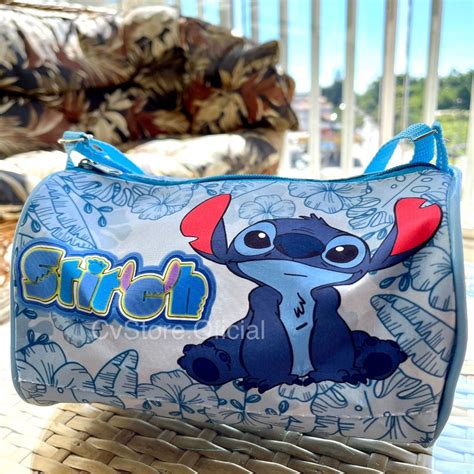 Bolsa Baú Infantil Lilo e Stitch Sacola De Ombro SUPER PROMOÇÃO Viagem