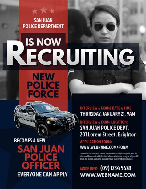 Police Recruitment Flyer Template Postermywall