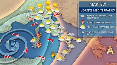 Meteo Marted Insiste Il Ciclone Mediterraneo Con Nuove Piogge E