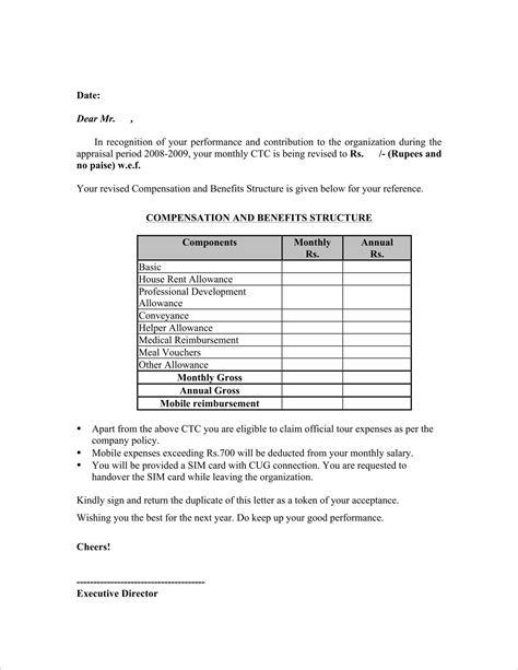 15 Different Performance Appraisal Letters Free Premium Templates