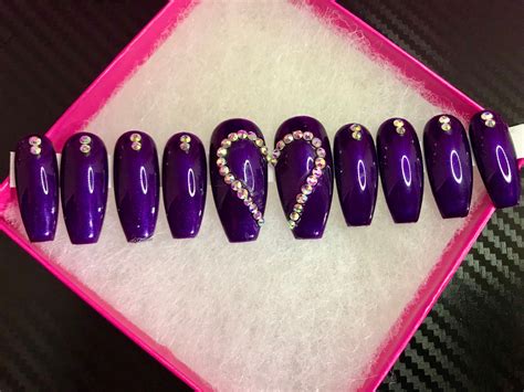 Deeply In Purple Custom Press On Nails Etsy