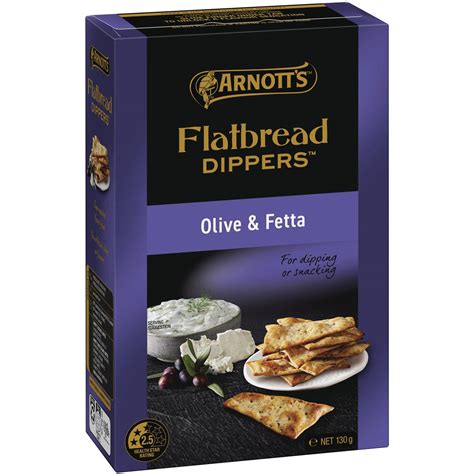 Arnott S Flatbread Dippers Olive Fetta Crackers G Woolworths