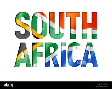 south africa flag text font Stock Photo - Alamy