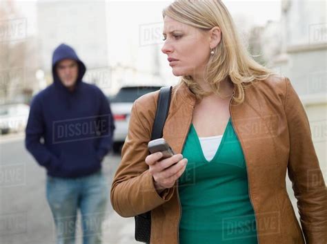 A Woman Being Stalked Stock Photo Dissolve