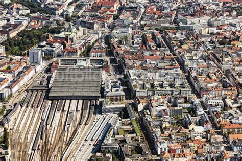 M Nchen Aus Der Vogelperspektive Hauptbahnhof Und Bahnhofsviertel In