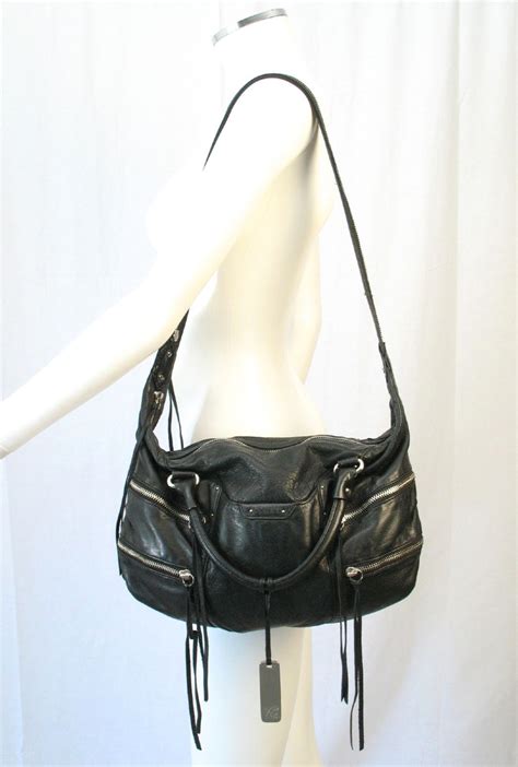 Black Leather Crossbody Purse With Fringe Semashow