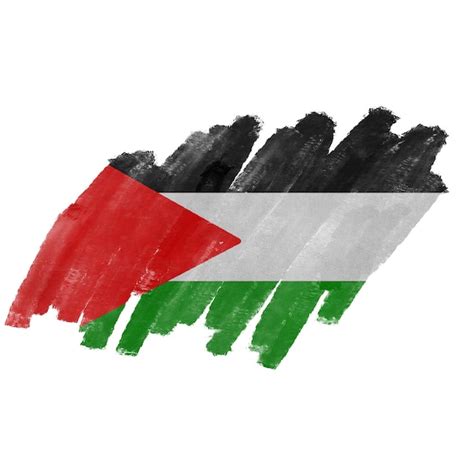 La Bandera De Palestina En El Pincel Foto Premium