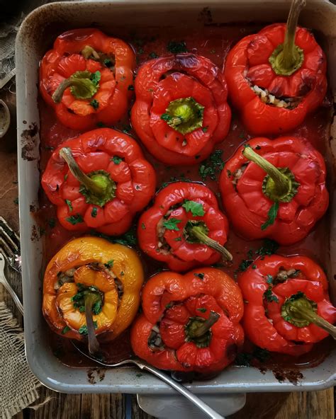 Vegetarian Stuffed Bell Peppers Andreea Dutia