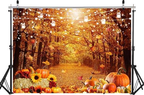 WOLADA 7x5FT Fall Photo Backdrop Thanksgiving Backdrops For Photography