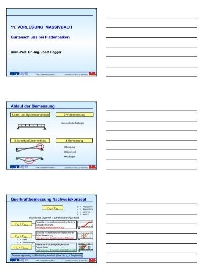 Vorlesung Massivbau I Ablauf Der Bemessung