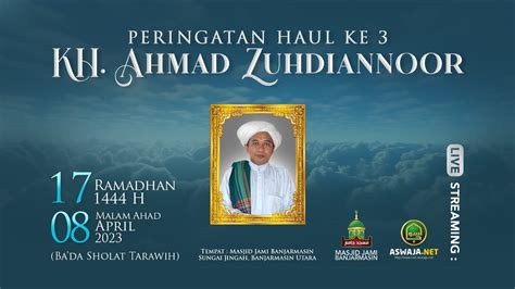 Peringatan Haul Ke 3 KH Ahmad Zuhdiannoor Masjid Jami Banjarmasin