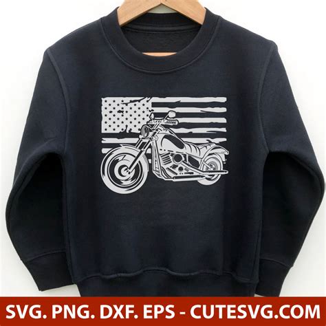 Motorcycle Svg American Biker Svg American Flag Motorcycle Svg