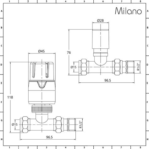 Milano Thermostatic Chrome Straight Radiator Valves Pair