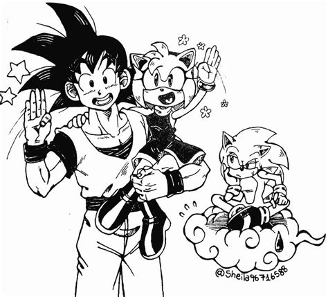 Son Goku Sonic The Hedgehog And Amy Rose Dragon Ball And More