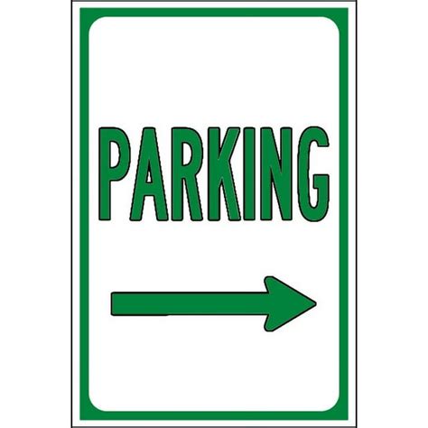 Traffic And Warehouse Signs Parking Right Arrow Sign 12 X 8 Aluminum Sign Street Weather