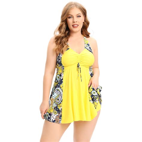 Plus Size Womens Swimsuits Tummy Control Bathing Suits One Piece