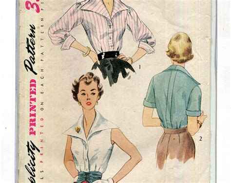 Men S Shirt With Fabric Variations Simplicity Sewing Pattern 1544 Etsy