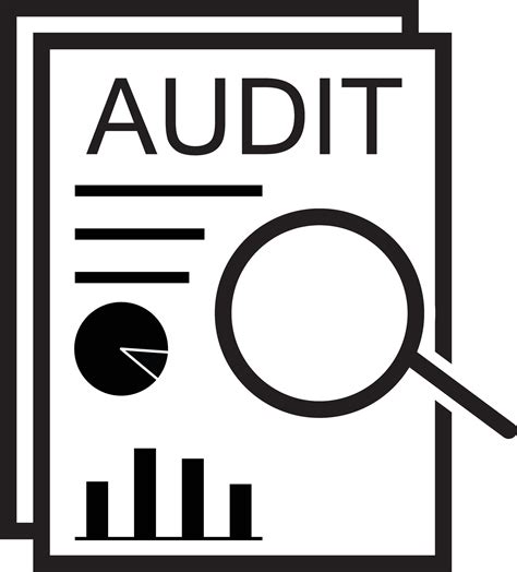 Audit Icon Auditor Report Sign Accounting And Bookkeeping Symbol