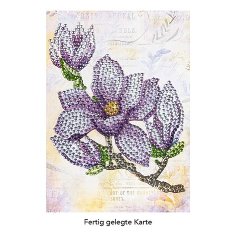 Diamond Painting Gru Karte Strass Magnolie Cm X Cm Inkl