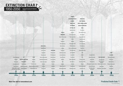 Extinction Timeline Chart 1950-2050 from nowandnext.com - This chart ...