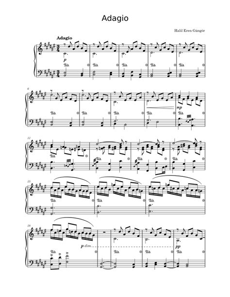 Adagio Sheet music for Piano (Solo) | Musescore.com