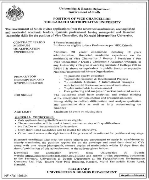 Universities And Boards Department Sindh Jobs 2024 Jobsgar Get A Job