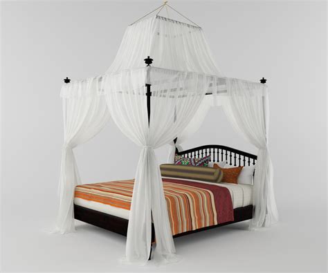 Canopy Bed 3d Model