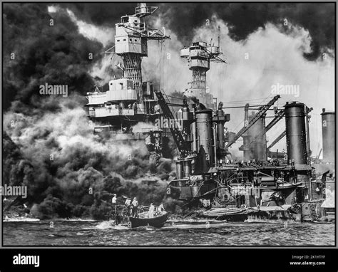 Attaque Japonaise De Pearl Harbor Ww2 Banque D Images Noir Et Blanc Alamy