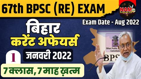 Th Bpsc Re Exam Bihar Current Affairs January