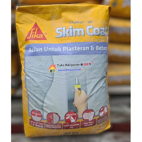 Jual Semen Skim Coat Acian Sika Wall 181 Kota Bogor Toko Bangunan