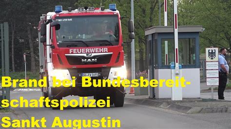 Brand bei Bundesbereitschaftspolizei Sankt Augustin sorgt für