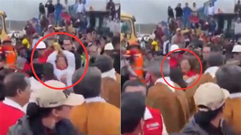 VIDEO presidenta de Perú Dina Boluarte fue agredida en su visita en