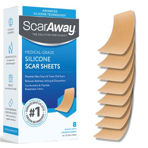 ScarAway Medical Grade Silicone Scar Sheets Advanced Skincare 8