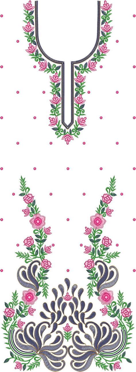 An Ornate Design With Pink Flowers And Green Leaves On White Paper In