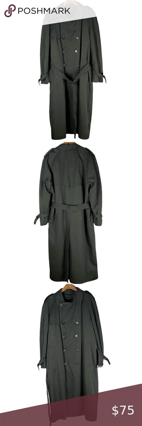 London Fog Dark Sage Green Trenchcoat