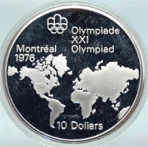 Canada Elizabeth Ii Olympiques Montr Al Carte Du Monde Preuve