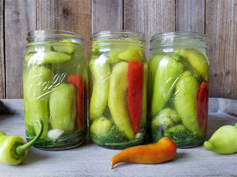 Quick Easy Refrigerator Pickled Peppers Recipe Homestead And Chill