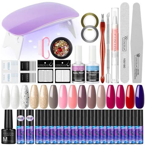 Coscelia Kit De Couleurs Vernis Semi Permanent Vernis Ongles Soak