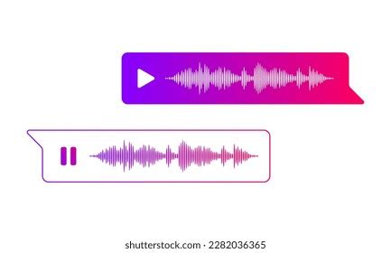 Voice Message Bubble Audio Chat Ui Stock Vector Royalty Free