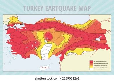 Map Turkey Earthquake Zones Vector Stock Vector (Royalty Free ...