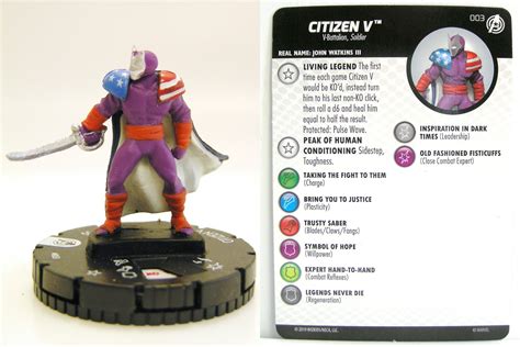 Heroclix 003 Citizen V Captain America And The Avengers